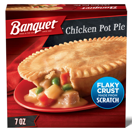 Banquet Chicken Pot Pie, Frozen Pot Pie Dinner, 7 oz (frozen)