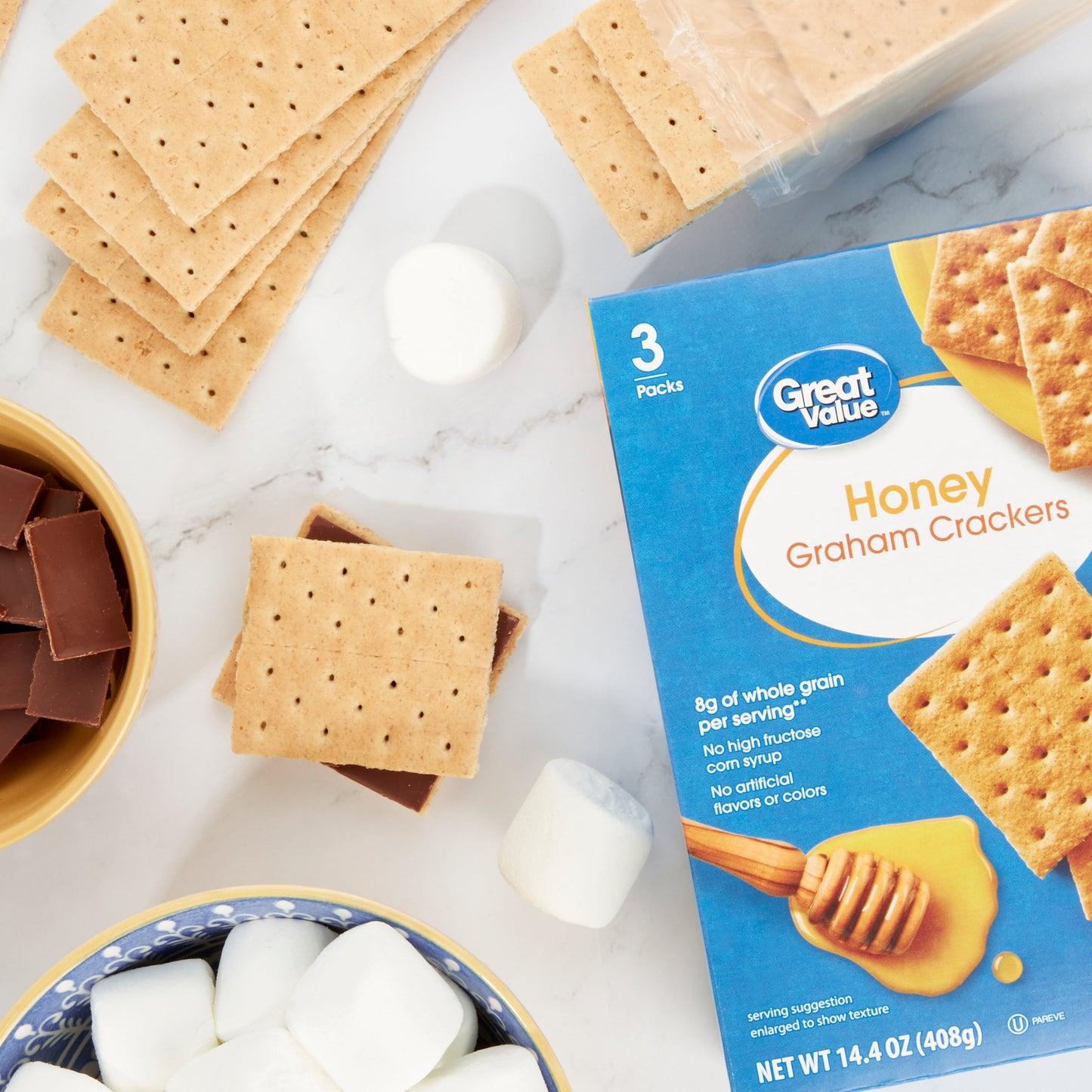 Great Value Honey Graham Crackers, 14.4 oz